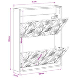 vidaXL Wall-Mounted Shoe Cabinet DELFT 71 x 17 x 86 cm Engineered Wood