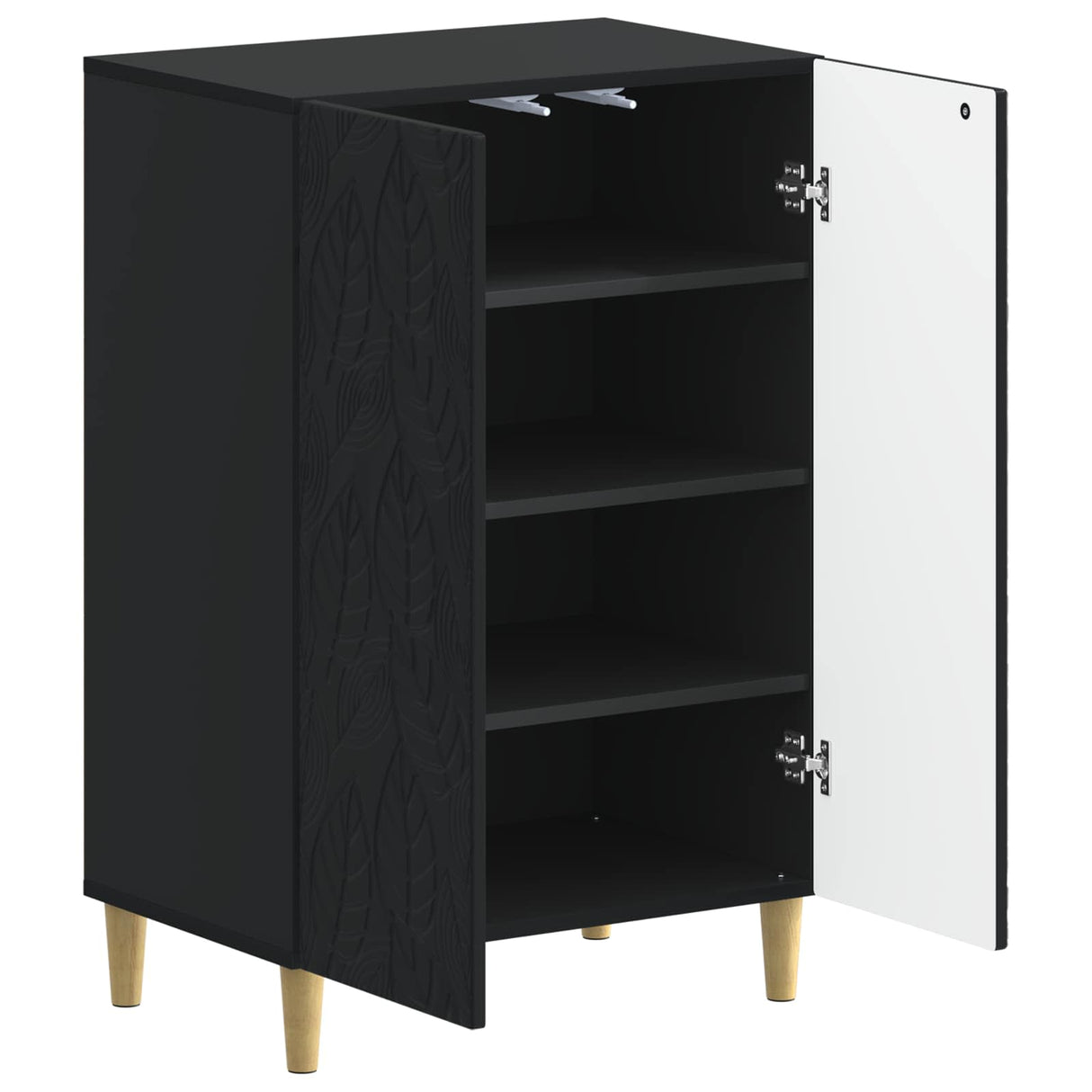 vidaXL Schoenenkast DELFT 59,5 x 39,5 x 90 cm Bewerkt hout Wit