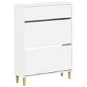 vidaXL Schoenenkast DELFT 78 x 24 x 103 cm Bewerkt hout Wit