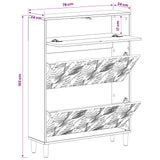 vidaXL Schoenenkast DELFT 78 x 24 x 103 cm Bewerkt hout Wit
