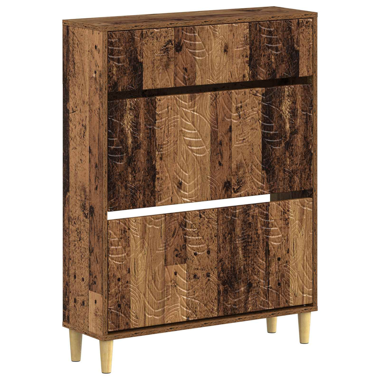 vidaXL Schoenenkast DELFT 78 x 24 x 103 cm Bewerkt hout Wit
