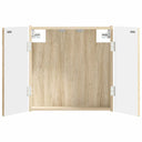 vidaXL Dartboard Cabinet DELFT White 52.5 x 10.5 x 53.5 cm Engineered Wood