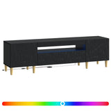 vidaXL LED tv-meubel Wit Bewerkt hout