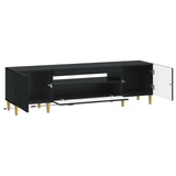 vidaXL LED tv-meubel Wit Bewerkt hout
