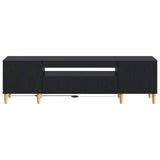 vidaXL LED tv-meubel Wit Bewerkt hout