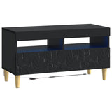 vidaXL LED tv-meubel Wit Bewerkt hout