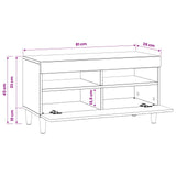 vidaXL LED tv-meubel Wit Bewerkt hout