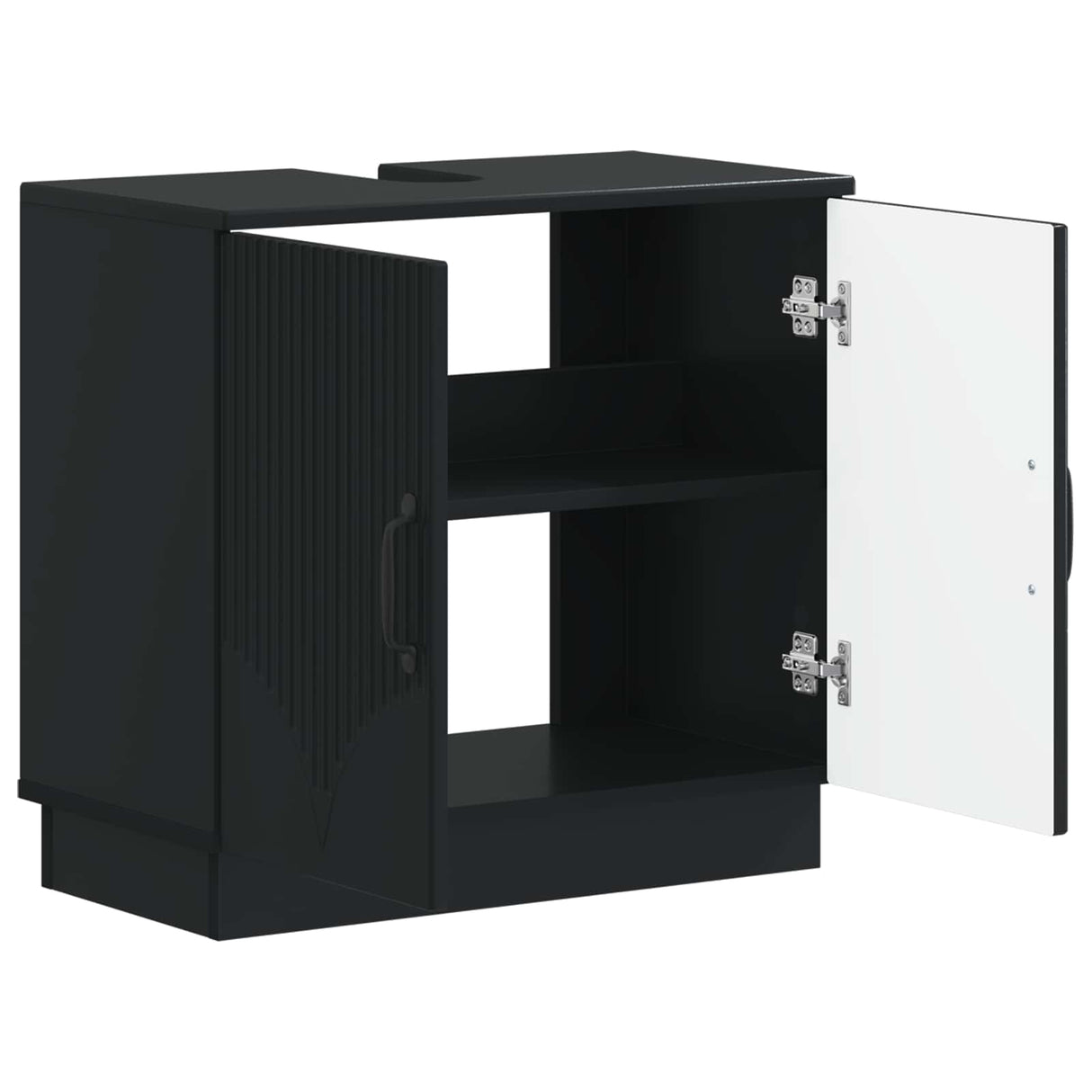vidaXL Wastafel kabinet voor de badkamer HOORN Wit 59,5 x 31,5 x 56 cm