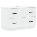 vidaXL Wastafel kabinet voor de badkamer HOORN Wit 82 x 41 x 56 cm