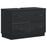 vidaXL Wastafel kabinet voor de badkamer HOORN Wit 82 x 41 x 56 cm