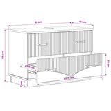vidaXL Wastafel kabinet voor de badkamer HOORN Wit 82 x 41 x 56 cm