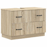 vidaXL Wastafel kabinet voor de badkamer HOORN Wit 82 x 41 x 56 cm