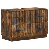 vidaXL Wastafel kabinet voor de badkamer HOORN Wit 82 x 41 x 56 cm