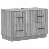 vidaXL Wastafel kabinet voor de badkamer HOORN Wit 82 x 41 x 56 cm