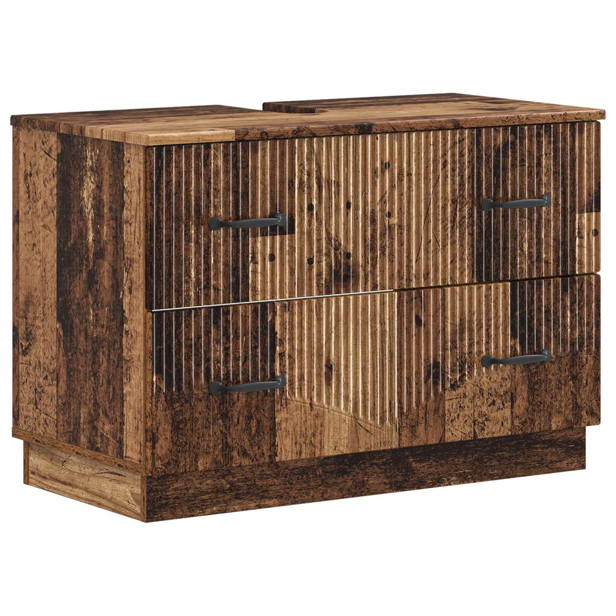 vidaXL Wastafel kabinet voor de badkamer HOORN Wit 82 x 41 x 56 cm