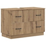 vidaXL Wastafel kabinet voor de badkamer HOORN Wit 82 x 41 x 56 cm