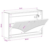 vidaXL Wandgemonteerde Schoenenkast HOORN 71 x 17 x 43 cm Bewerkt hout