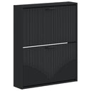 vidaXL Wandgemonteerde Schoenenkast HOORN 71 x 17 x 86 cm Bewerkt hout