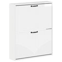 vidaXL Wandgemonteerde Schoenenkast HOORN 71 x 17 x 86 cm Bewerkt hout