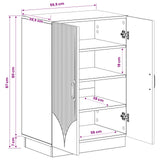 vidaXL Schoenenkast HOORN 59,5 x 39,5 x 87 cm Bewerkt hout Wit
