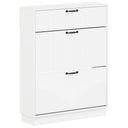 vidaXL Schoenenkast HOORN 78 x 24 x 100 cm Bewerkt hout Wit