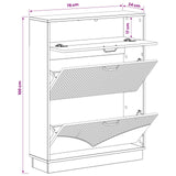 vidaXL Schoenenkast HOORN 78 x 24 x 100 cm Bewerkt hout Wit