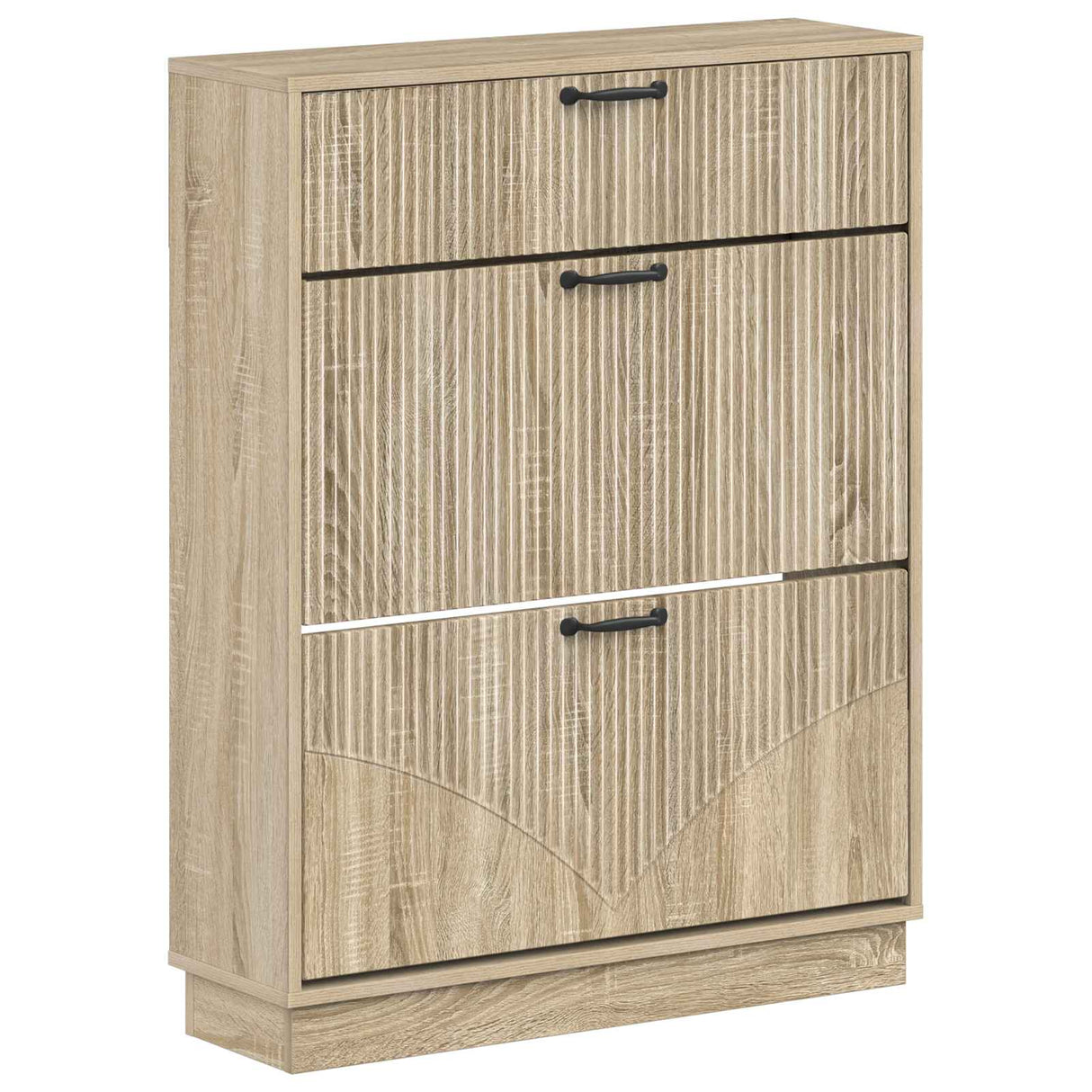 vidaXL Schoenenkast HOORN 78 x 24 x 100 cm Bewerkt hout Wit