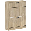 vidaXL Schoenenkast HOORN 78 x 24 x 100 cm Bewerkt hout Wit
