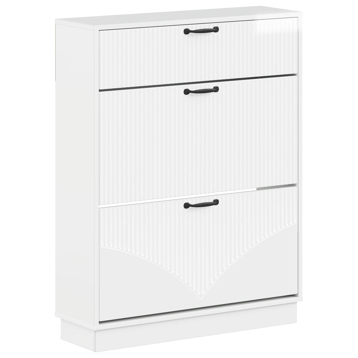 vidaXL Schoenenkast HOORN 78 x 24 x 100 cm Bewerkt hout Wit