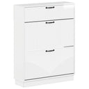vidaXL Schoenenkast HOORN 78 x 24 x 100 cm Bewerkt hout Wit