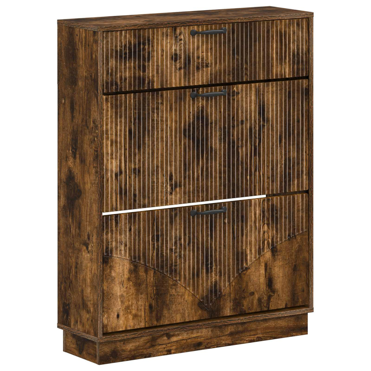 vidaXL Schoenenkast HOORN 78 x 24 x 100 cm Bewerkt hout Wit