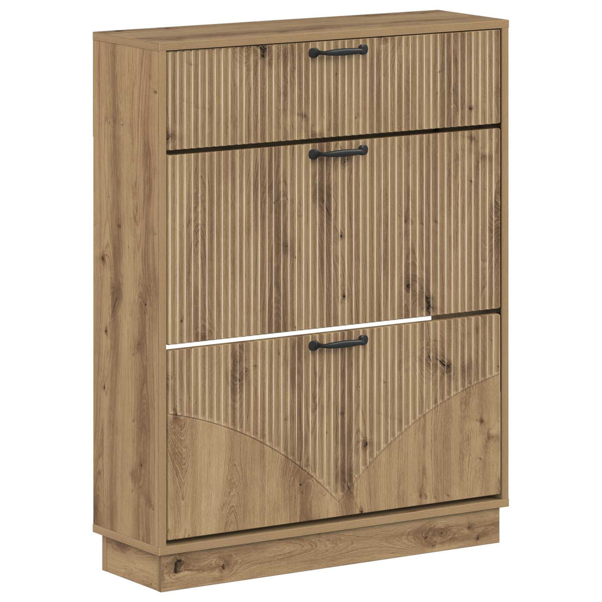 vidaXL Schoenenkast HOORN 78 x 24 x 100 cm Bewerkt hout Wit