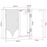 vidaXL Dartbord Kabinet HOORN Wit 52,5 x 10,5 x 53,5 cm Bewerkt hout