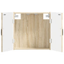 vidaXL Dartbord Kabinet HOORN Wit 52,5 x 10,5 x 53,5 cm Bewerkt hout