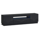 vidaXL LED tv-meubel Wit Bewerkt hout