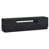 vidaXL LED tv-meubel Wit Bewerkt hout