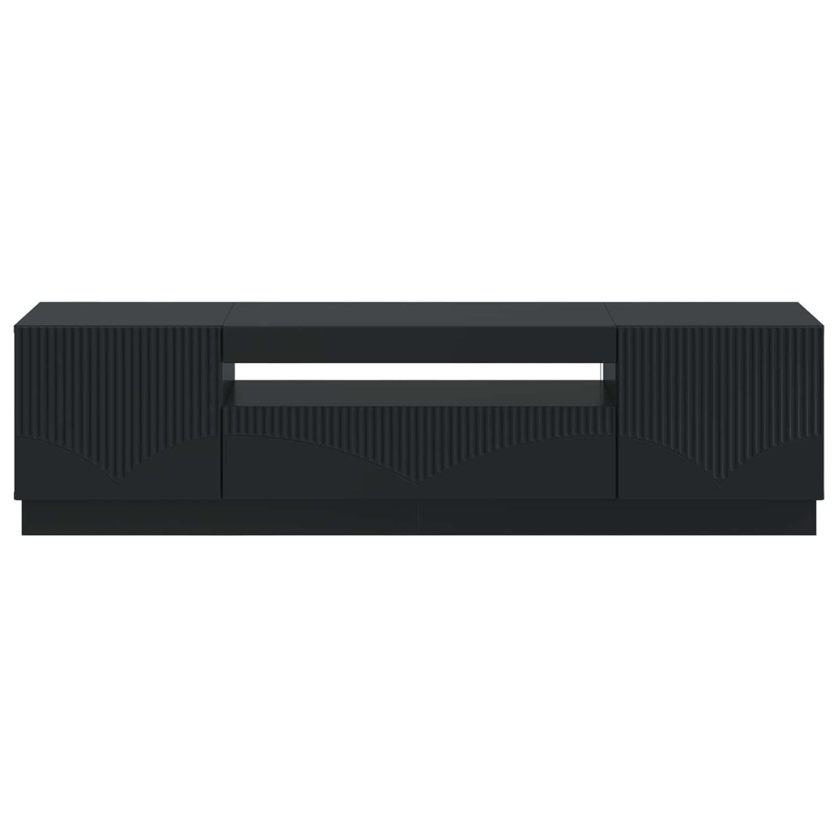 vidaXL LED tv-meubel Wit Bewerkt hout