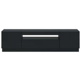 vidaXL LED tv-meubel Wit Bewerkt hout