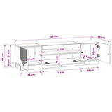 vidaXL LED tv-meubel Wit Bewerkt hout