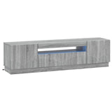 vidaXL LED tv-meubel Wit Bewerkt hout