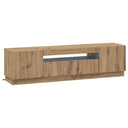 vidaXL LED tv-meubel Wit Bewerkt hout