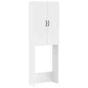 vidaXL Toiletkast HOORN Wit 66 x 25,5 x 190 cm Bewerkt hout