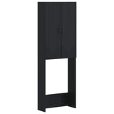 vidaXL Toiletkast HOORN Wit 66 x 25,5 x 190 cm Bewerkt hout