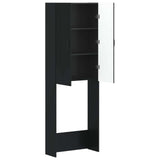 vidaXL Toiletkast HOORN Wit 66 x 25,5 x 190 cm Bewerkt hout