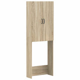 vidaXL Toiletkast HOORN Wit 66 x 25,5 x 190 cm Bewerkt hout