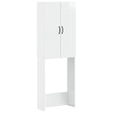 vidaXL Toiletkast HOORN Wit 66 x 25,5 x 190 cm Bewerkt hout