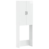 vidaXL Toiletkast HOORN Wit 66 x 25,5 x 190 cm Bewerkt hout