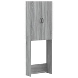 vidaXL Toiletkast HOORN Wit 66 x 25,5 x 190 cm Bewerkt hout