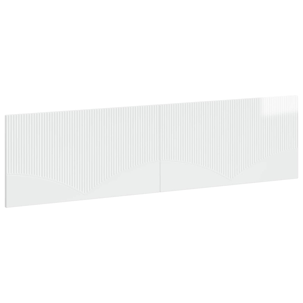 vidaXL Wall-Mounted Headboard HORN White Engineered Wood