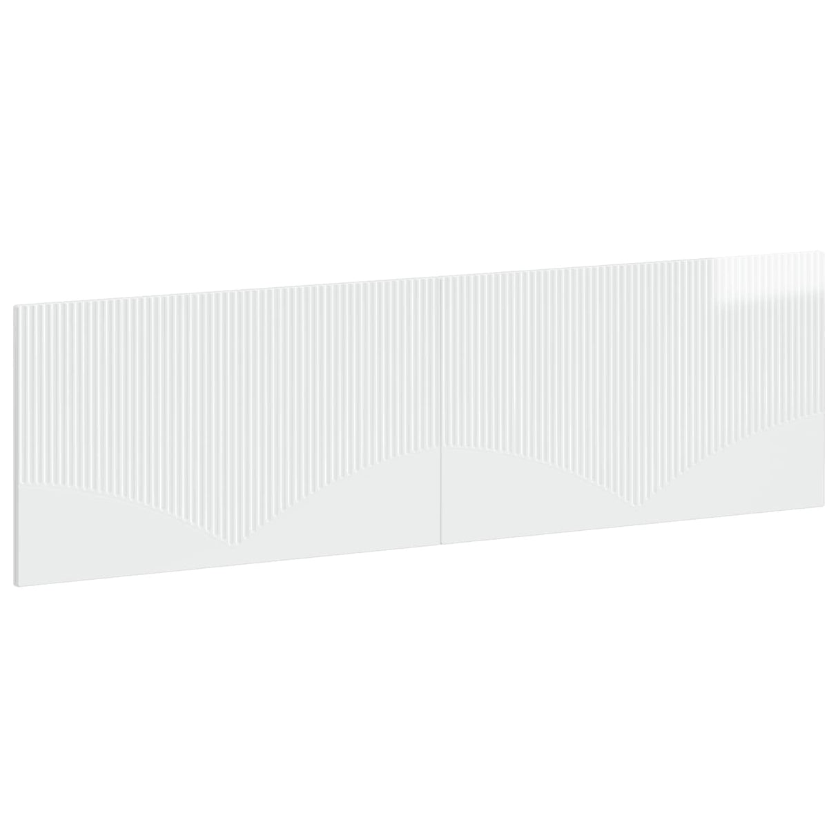 vidaXL Wall-Mounted Headboard HORN White Engineered Wood